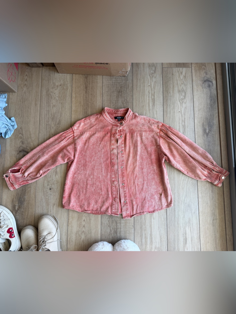 Washed Pink Jean Jacket